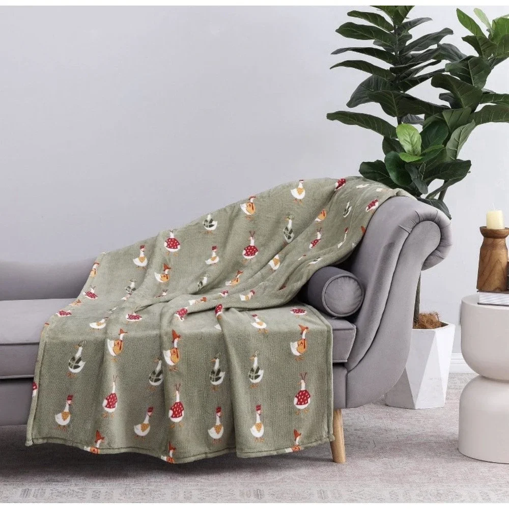 Silly Goose Outfits Throw Blanket Sage Target New